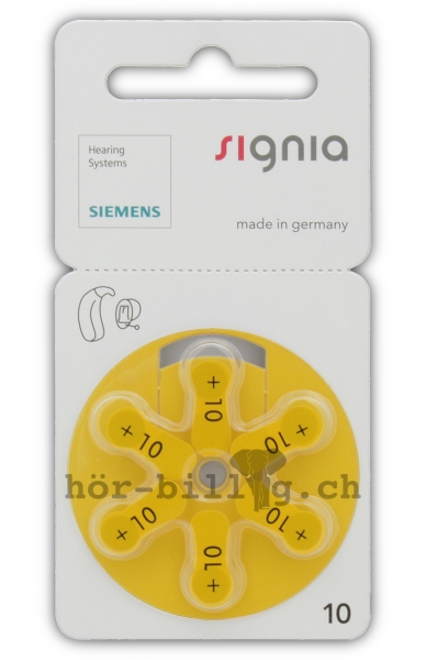 Siemens Signia S 10 Hörgerätebatterien 60 Stk.